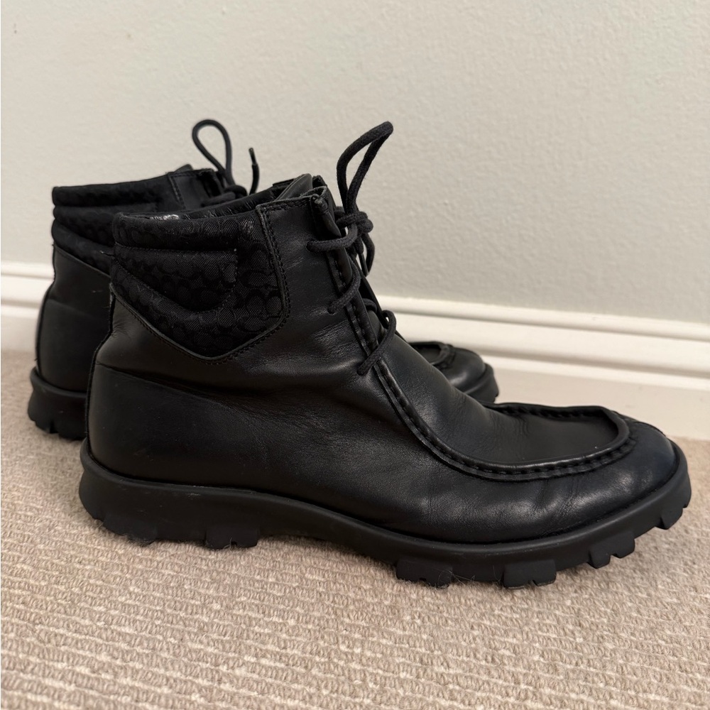 COACH Men's Black Leather Boots